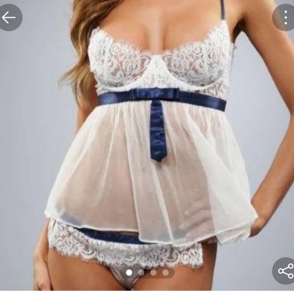 Carol Malony lace Lingerie vtg Chemise